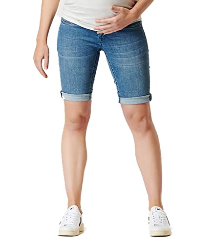 Umstandsmode/Capri Umstandshose Denim Caprihose Jeans-Shorts 9046 (34, Medium Wash)
