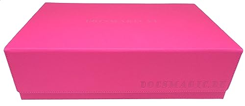 docsmagic.de Premium 3-Row Trading Card Storage Box Pink + Trays & Divider - MTG PKM YGO - Aufbewahrungsbox Rosa