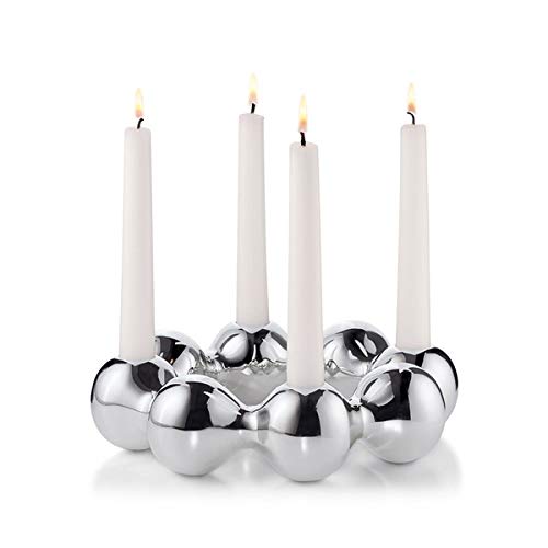 Philippi Pearl Kerzenständer, Silber, 23 cm