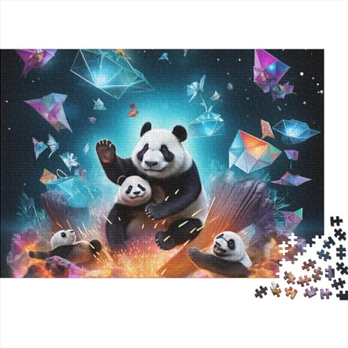 Puzzle Cartoon Panda Spielzeug 1000 Teile Puzzles Für Erwachsene Und Jugendliche Geburtstag Geschenk Süße Tiere Premium Holz Puzzle Schwierig Und Herausforderung 1000pcs (75x50cm)
