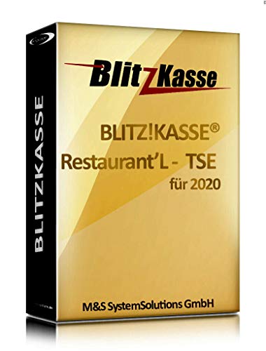 WIN Kassensoftware BlitzKasse Restaurant L für Gastronomie. 75 Tische, 3 Bondrucker. GDPdU, GoBD, TSE KONFORM