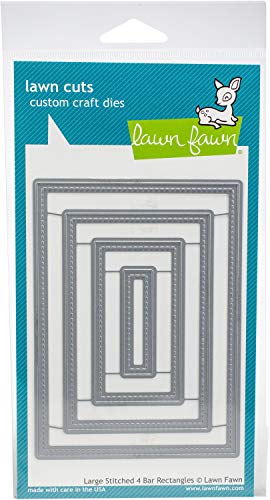 Lawn Fawn Lawn Cuts Custom Craft Die - LF1026 Large Stitched 4 Bar Rectangles by Lawn Fawn