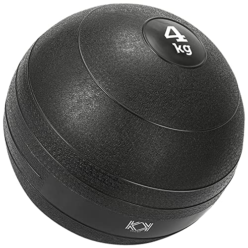 KK Slam Ball Medizinball, 4 kg, 6 kg, 10 kg. Gummiball ohne Sprungkraft. Stärkt, modelliert und konditioniert. Fitnessstudio oder zu Hause. Workout-Ball für Training und Training. Kraft und mehr.