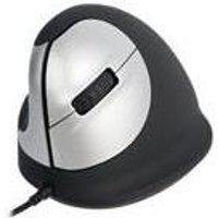 R-Go Maus HE ergonomisch links USB mittel schwarz/silb retail (RGOHELE)