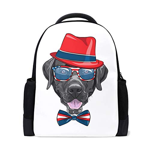 FAJRO Hund mit Kappe Reiserucksack Handtasche Schultasche