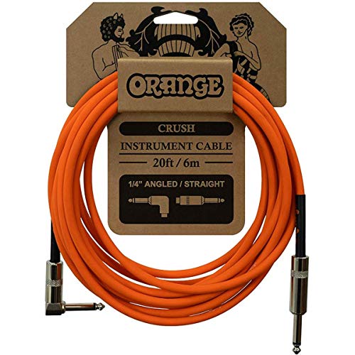 Orange Crush 20ft Instrument Cable, Angled to Straight