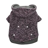 FouFou Dog FFD 61122 Heathered Hoodie Hunde Pullover, M, rosa