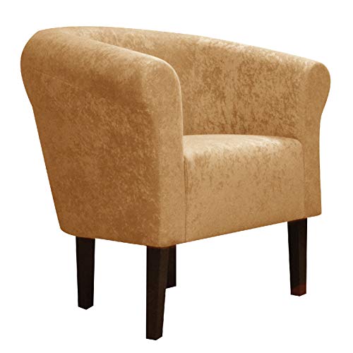 FORTISLINE Clubsessel Loungesessel Cocktailsessel Monaco 2" Mikrovelur W426_03 (Honig)