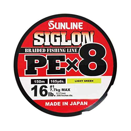 Unbekannt Sunline Siglon PE X8 150 m 16LB/7,7kg PE #1 Light Green