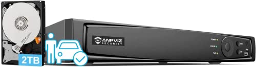 Anpviz 8CH 4K PoE NVR Überwachungssystem Rekorder Videorekorder mit 2TB HDD, 8MP Videoüberwachung für 8MP/5MP/4MP/1080p PoE IP Kamera Outdoor Außen, H.265+, IVMS4200 für 24/7 Überwachung