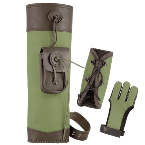 elToro Horrido Line Set - Armschutz, Rückenköcher und Handschuh (Größe S); Zubehör für Bogenschießen, Pfeil und Bogen, Bogensport