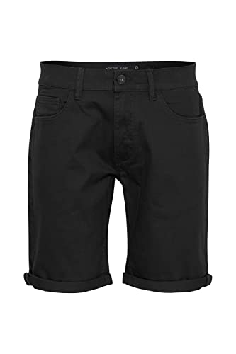Indicode IDPokka Herren Jeans Shorts Kurze Denim Hose mit Gürtelschlaufen Stretch-Anteil Regular Fit, Größe:XXL, Farbe:Black (999)