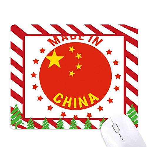 DIYthinker Made in China Stars Red Yellow Chinese Mousepad Candy Cane Rubber Pad Weihnachten Matte