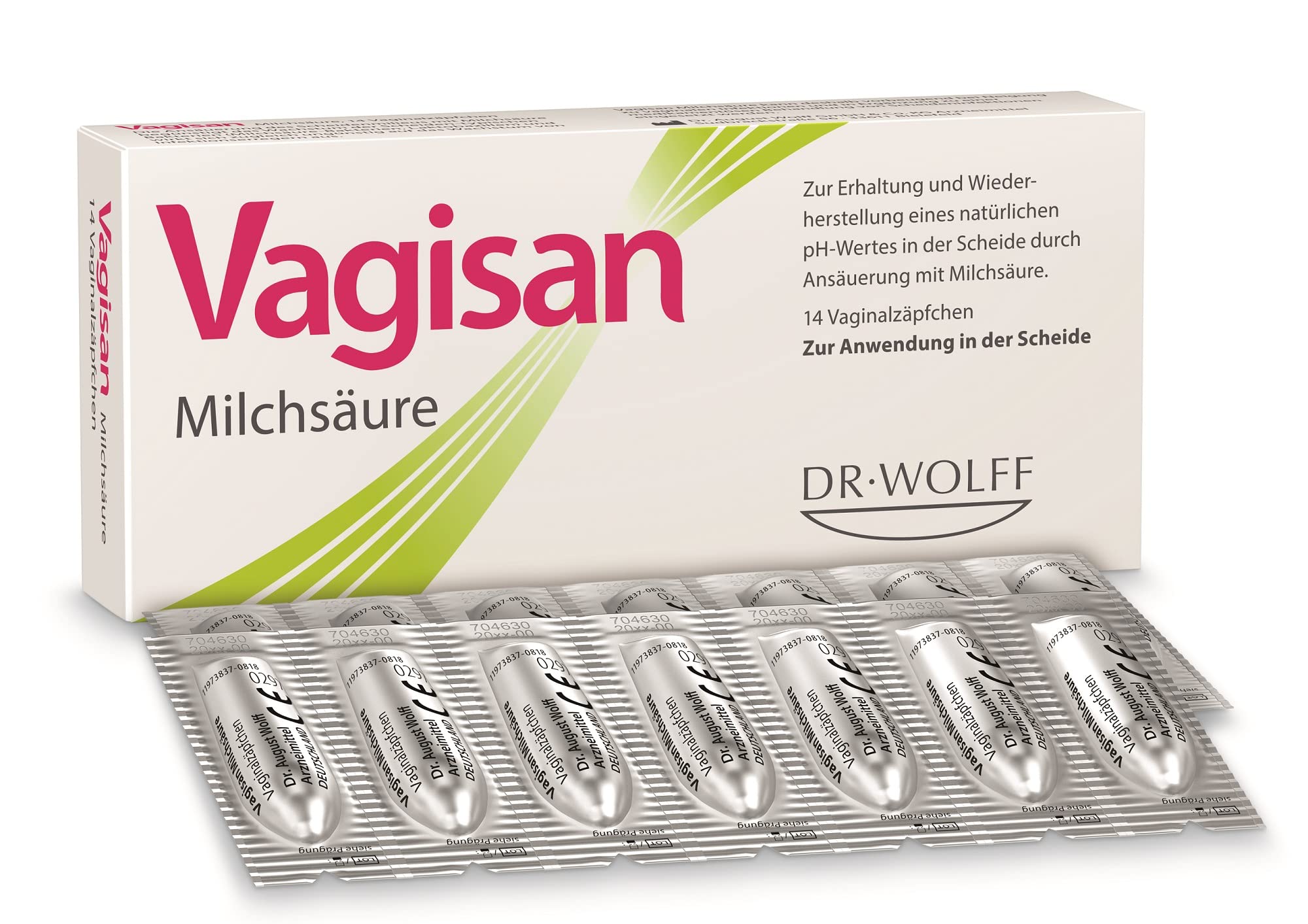 Vagisan Milchsäure - 14 St. | Vaginalzäpfchen zur Unterstützung der Scheidenflora und zur Vorbeugung von Scheideninfektionen | Intimpflege mit Milchsäure