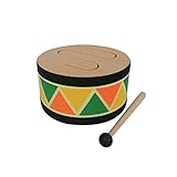 Handtrommel Drei-Ton-Trommel für Jungen und Mädchen, kreative bunte tragbare Holz-Handtrommel-Percussion-Musikinstrumente zum Verschenken Handpan