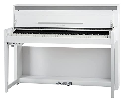 Classic Cantabile UP-1 WM E-Piano (88 Tasten, 3-fach Sensorik, Twinova-Piano Funktion, 22 Effekte, Dämpfersimulation, MP3-Recorder, Mic In, OLED Display, 40 hochwertige Sounds, 3 Pedale) weiß matt