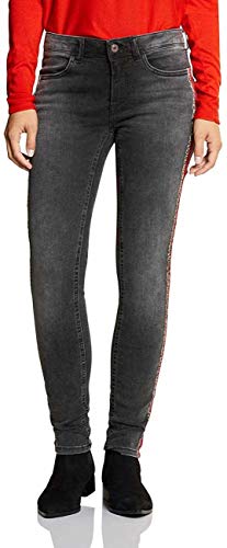 Street One Damen 372637 York Fit Slim Jeans, Grau (Grey Random Bleached 12066), W32/L30 (Herstellergröße:32)