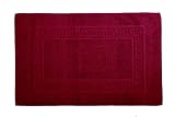 HomeLife Badezimmerteppich, rechteckig, aus Baumwolle, hochwertig, hergestellt in Italien, bunt, maschinenwaschbar, klassischer und eleganter Stil, Bordeaux – 60 x 180 cm