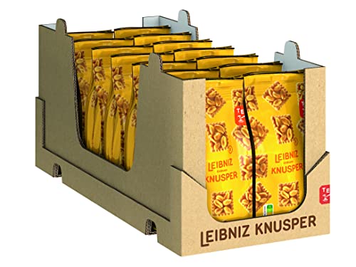 LEIBNIZ Knusper karamellisierte Erdnüsse - 10er Pack - mit Karamellcreme und Erdnüssen (10 x 175g)