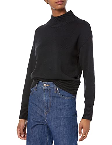 Amazon Aware Damen Kuscheliger Pullover in lockerer Passform (in Übergröße erhältlich), Schwarz, L