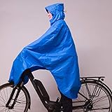 LOWLAND OUTDOOR® Fahrradregenponcho, Blau, One size