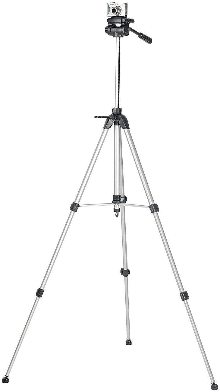 Somikon Stativ Kamera: Profi-Alu-Stativ für Photo- und Videokameras, bis 157 cm hoch (Kameraständer, Camcorder Stativ, Videokamera)