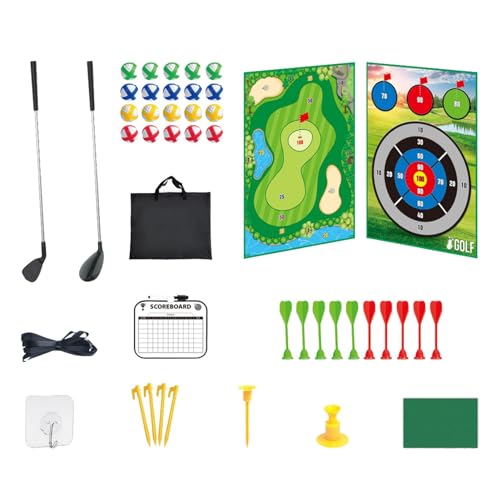 Toseky Golf Set Spielzeug für Kinder, minigolf Kinder Outdoor, spielgeräte für draußen Kinder, Golf Koffer Spiel Set, Golfschläger Spielzeug Golf Spiel Garten, für Jungen Mädchen