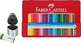 Faber-Castell 112435 - Buntstifte Colour Grip 2001, 36er Metalletui im Malset inklusive Dreifachspitzdose und hochwertigem Radierer