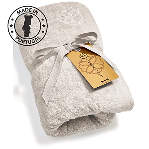 Liebenstein® Premium Saunahandtuch - in sandgrau - 70x200 cm - aus feinster Baumwolle mit 625 g/m² - außergewöhnlich weich und saugstark