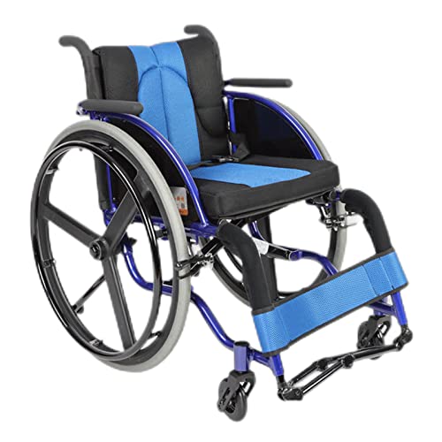 Rollstuhl Sportrollstuhl, zusammenklappbar, tragbar, Freizeitrollstuhl, ultraleichter Trolley aus Aluminiumlegierung für behinderte ältere Menschen, multifunktional, sichere Nutzung Reisen Wheelchair