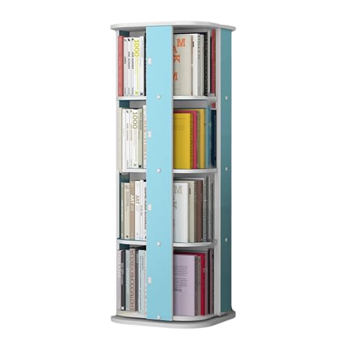 5-lagiges Drehbares Bücherregal, Um 360° Drehbares Bücherregal, CD-Display-Rack, Eck-Display-Aufbewahrungsregal, Bodenstehendes Bücherregal, Schlafzimmer, Wohnzimmer, Arbeitszimmer, Büro ( Color : Pin