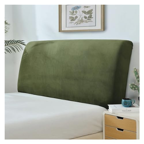Bettkopfteil Hussen Solid Color Short Plush Elastic Soft All-Inclusive Cover Bed Head Back Cover Bed Headboard Dustproof Cover Schlafzimmer Kopfteil (Color : 11, Size : W120xH65cm)