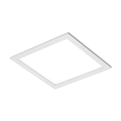 Briloner Leuchten - LED Deckenleuchte-Panel, LED-Lampe, Wohnzimmer-lampe, Deckenlampe, Deckenstrahler, 12W, quadratisch, weiß, 29.5 cm