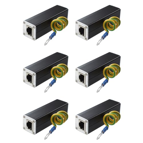 PRIZOM 6 x RJ45 Plug Ethernet Network Überspannungsschutz 100 MHz