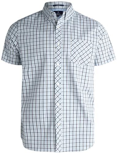 Ben Sherman Herren Button-Down-Shirt, klassische Passform, langärmelig, Button-Down-Shirt, lässiges Hemd für Männer (Größe S-XL), Blau (Blue Fog), Klein