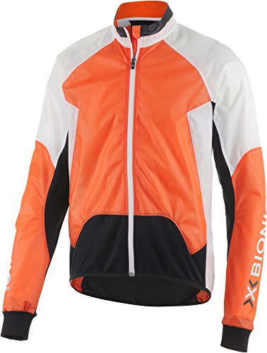 X-Bionic Erwachsene Funktionsbekleidung Biking Man Spherewind UPD OW Jacket, Orange/White/Black, M