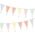 Talking Tables Pastel Fabric Bunting with Tassels - 3m |Triangle Flag Pennant Garland, 100% Cotton, Home Décor for Girls Bedroom, Nursery Accessories, Indoor Outdoor Easter Decorations, Baby Shower