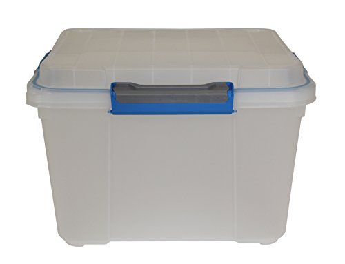 Ondis24 stabile Transportbox Lagerbox Werkzeugbox mit Dichtring im Deckel Multifunktionsbox Scuba M transparent