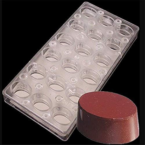 3D Magnetische Polycarbonat-Form für Schokolade, Süßigkeiten, Zuckerwerk, Küche, transparent, DIY-Form (oval)