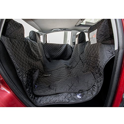 millybo MI-RZBCZA1 Autoschutzdecke mit Seitenschutz und Klettverschluss CAR SEAT Cover Schutzdecke Hundedecke Schondecke Sitzschoner (R3 (140 x 220 cm))