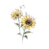 Blatt Sonnenblumen-Tattoo-Aufkleber, wasserdicht, für den weiblichen, langlebigen Arm, kleine, frische Simulations-Tattoo-Tattoo-Aufkleber