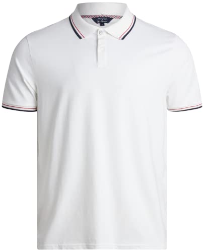 Ben Sherman Men's Polo Shirt - Classic Fit, 3-Button Short Sleeve Casual Polo Shirt for Men (S-XL), Size Medium, Bright White