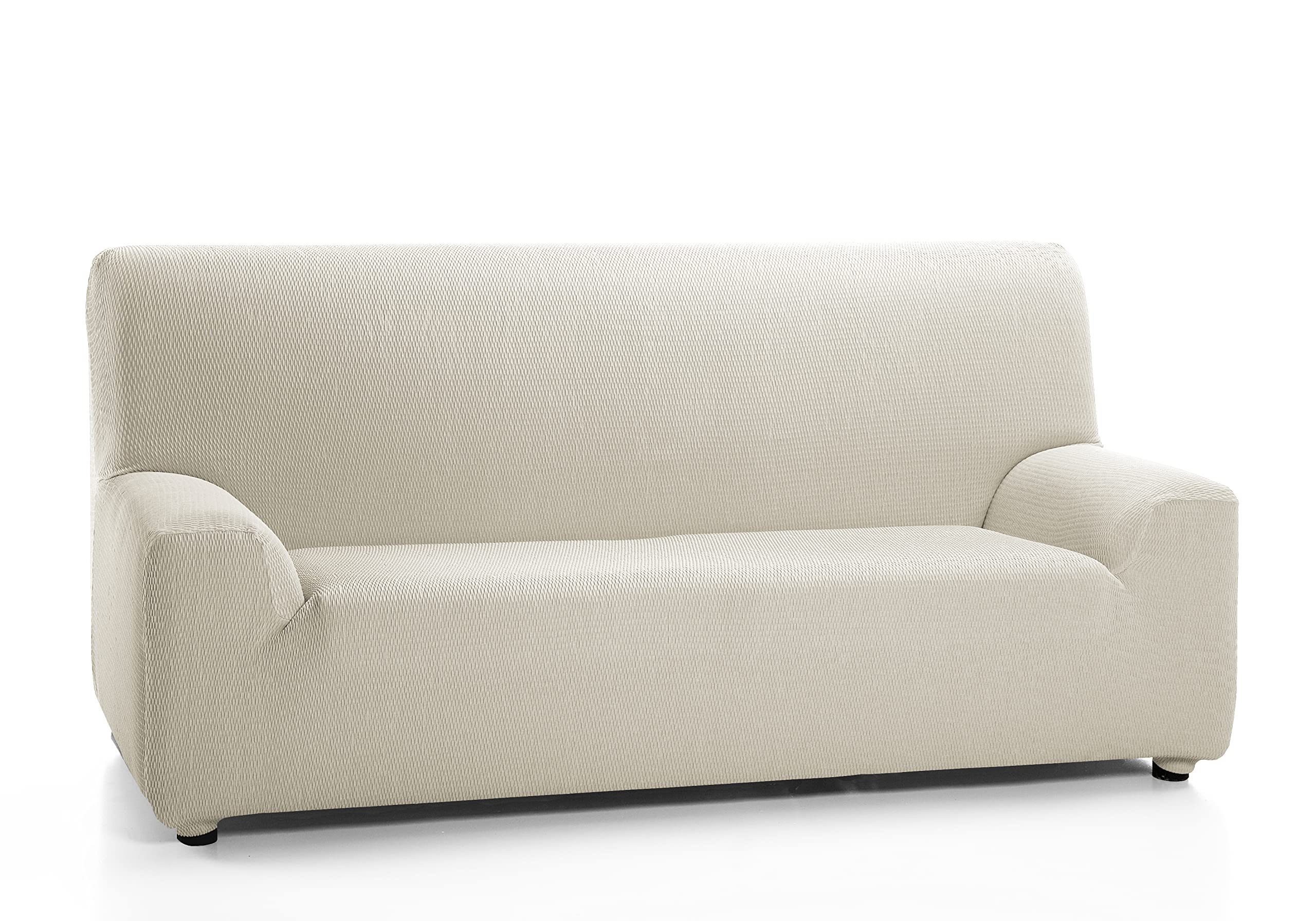 Martina Home Túnez, elastischer Sofabezug, Stoff, Beige (Elfenbein), 2-Sitzer (120 bis 170 cm)
