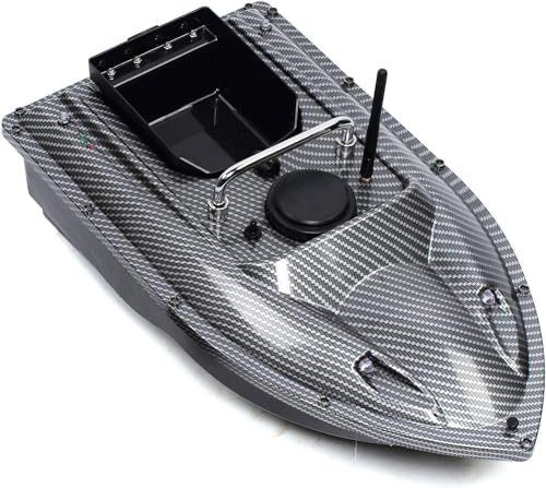 500m RC Fischköder Futter Boot 2 X Motoren Fish 500M Wireless Einhandsteuerung - Langlebiges Edelstahl-Angelboot mit 1,5 kg Ladegewicht und LED-Licht für Nachtangeln - 110-240V Spannung