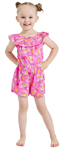 Peppa Pig Mädchen Playsuit Jumpsuit Sommer All in One, Peppa Pig Spielanzug, 5-6 Jahre