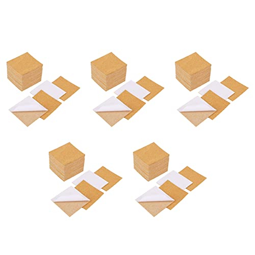 Jojomino Selbstklebende Korkuntersetzer, Korkmatten Korkunterlagen Für Untersetzer und Bastelbedarf (200, Quadratisch)