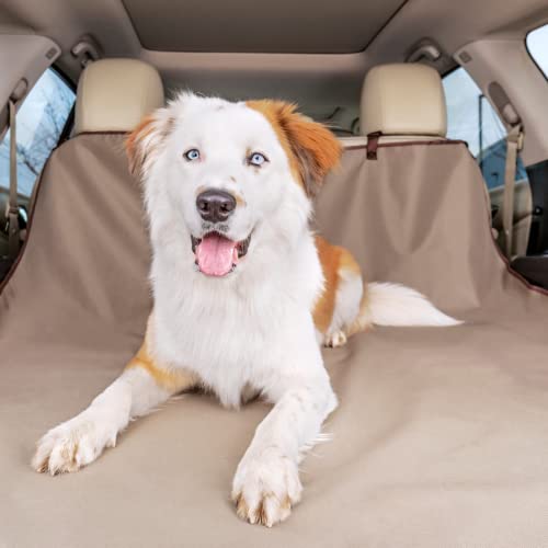 PetSafe Happy Ride Hundedecke Kofferraum, Kofferraumabdeckung, Hundedecke Auto Kofferraum, Einfaches Anbringen, Waschmaschinenfest, für Autos und SUVs, 178 cm x 127 cm, beige