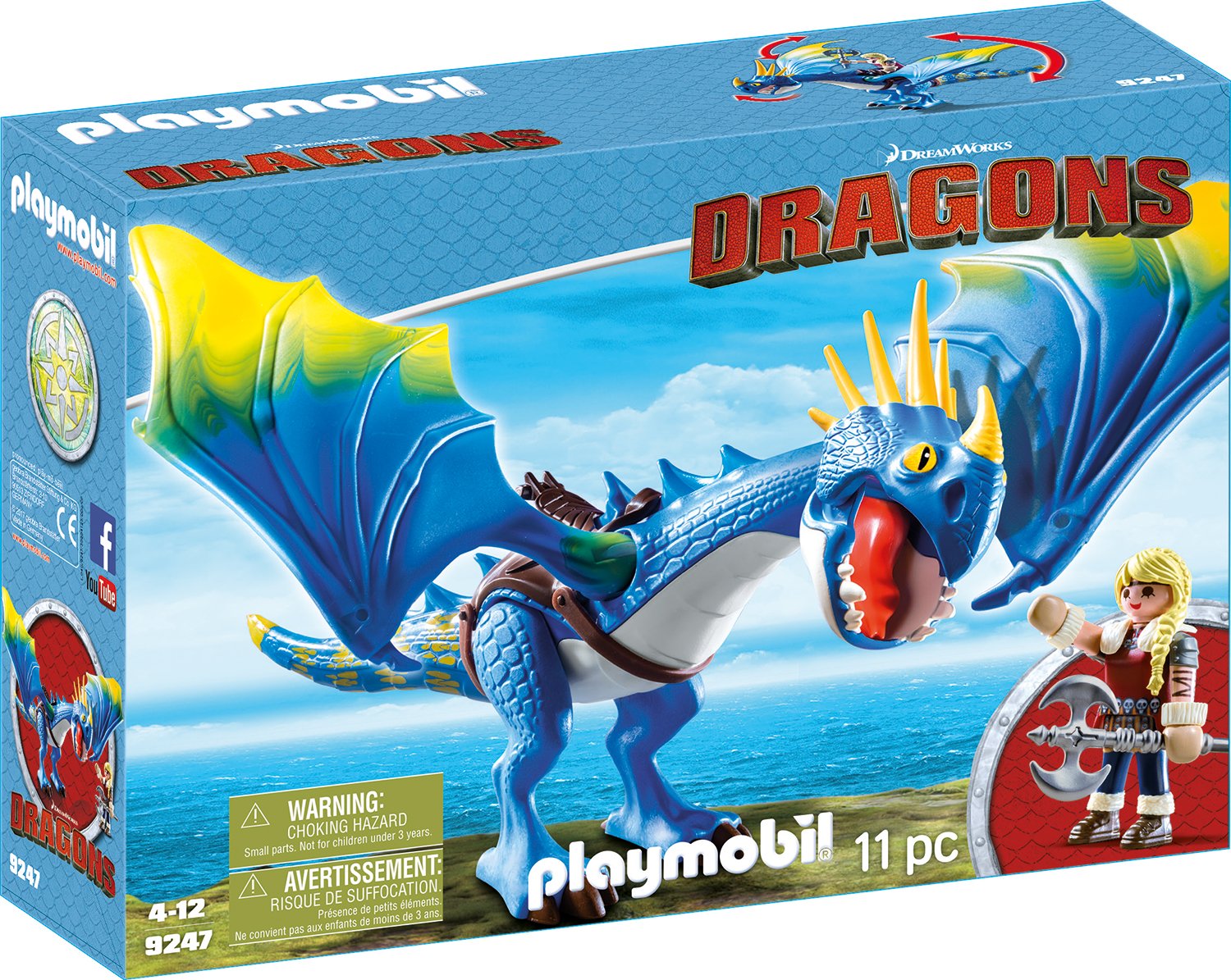 PLAYMOBIL 9247 DreamWorks Dragons, Astrid und Sturmpfeil, Ab 4 Jahren