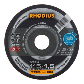 RHODIUS TOPline XT24 Extradünne Trennscheibe 115 x 1,5 x 22,23 mm