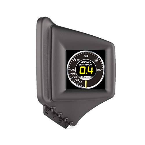 Clenp OBD- Und GPS-Messgerät, AP-1-Auto-HUD-Head-up-Display OBD-GPS-Tachometer A-Säule Mittelkonsole Installieren Schwarz